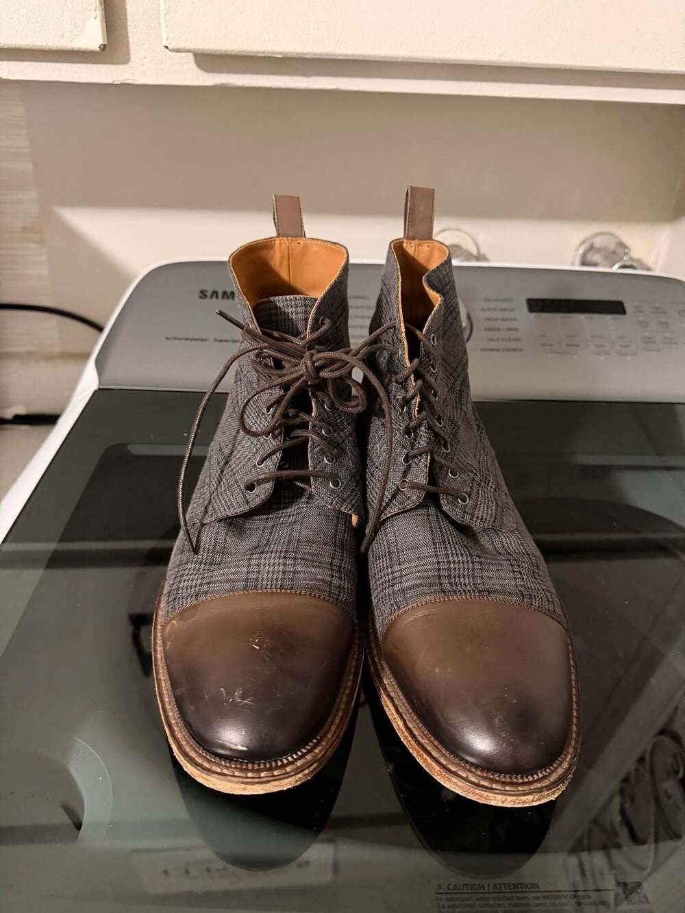 Taft The Jack Boot in Grey Plaid